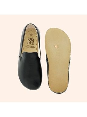 Earthing Harmony Black Leather Grounding Earthing Barefoot Shoes Women's 40